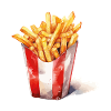 Estampe pop art aux frites