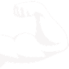 Powerful biceps silhouette