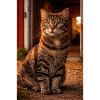 Cat at sunset