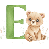 E avec Teddy : Lettre E ludique
