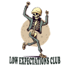 Low Expectations Club – Funny Skeleton Shirt
