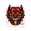 Neon Dragon Portrait Fire
