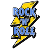 Rock'n'Roll-Logo mit Blitz