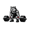 Wolf Deadlift Kraftsport Motiv