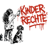 Kinderrechte Graffiti roter Schriftzug