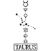 Taurus - Taurus Zodiac - black
