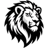 Majestic lion's head – symbol of power