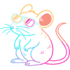Rainbow Rat Neon Glasses