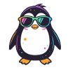 Pinguin-Neonbrillen