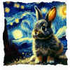 Starry sky style rabbit