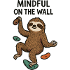 Mindful on the Wall – Zen Sloth on Wall