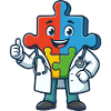 Puzzle Pals Doktormaskottchen