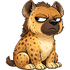 Cute skeptical hyena cartoon funny whimsical