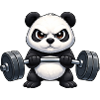 Allenamento per bodybuilder Cool Panda Dumbbell Fitness