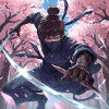 Ninja im Kirschblütenwald