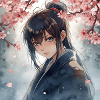 Hanfu under cherry blossoms