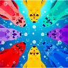 Bunte Kreis-Koi