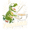 Fun Pianist Dinosaur