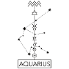 Aquarius - Aquarius Zodiac - black