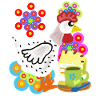  Henne  Kuchen Kaffeepause Kaffee Huhn