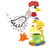 Breakfast Chicken Cake Chick Duo