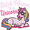 Einhorn Spruch Motiv B*tch please