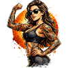 Tattoo-Workout Frau
