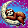 Sloth sleeps on the Moon