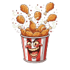 Popcorn Bucket Lächelgesicht