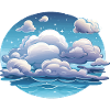Mer de nuages au-dessus de l’océan