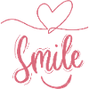 Smile Heart Font Pink