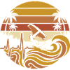 Sunset Surfing Palm Trees