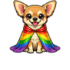 Chihuahua Pride Dog Rainbow Cloak LGBTQ