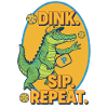 Pickleball Divertente Giocatore Dink Sip Repeat Love