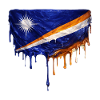Marshall Islands Dripping Flag
