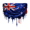 Drapeau néo-zélandais dégoulinant