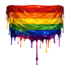 Raibow LGBT Dripping Flag