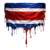 Costa Rica Dripping Flag