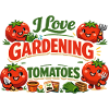Jag älskar trädgårdsarbete från mitt huvud tomattröja