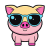 Cool Schweineblaue Brille
