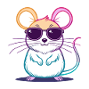Regenbogen-Maus-Brille