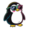 Penguin Rainbow Glasses