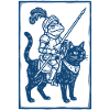 Frog Knight - Woodcut Fantasy Art