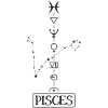 Pisces - Pisces Zodiac - black