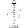 Libra - Waage Sternzeichen - schwarz