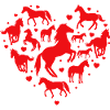 Equine Heart Silhouette