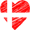 Danish Heart — Denmark Flag Brush