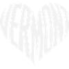 Vermont, USA Heart Typography