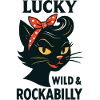 Lucky, Wild & Rockabilly: Black Retro Cat