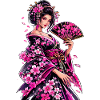 Geisha Flower Kimono Art
